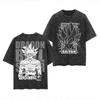 Anime Dragon Washed Goku T-Shirt Cotton  Large Casual Sports Vegeta Gym T-Shirt Men's Harajuku Tee Clothing