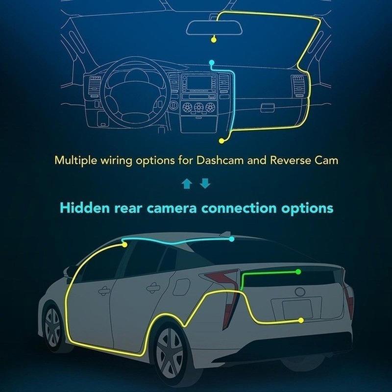 HD Car DVR 2/3 Camera Lens 4.0 Inch Rearview Mirror Dash Cam Camera Video Recorder Stream Media Player