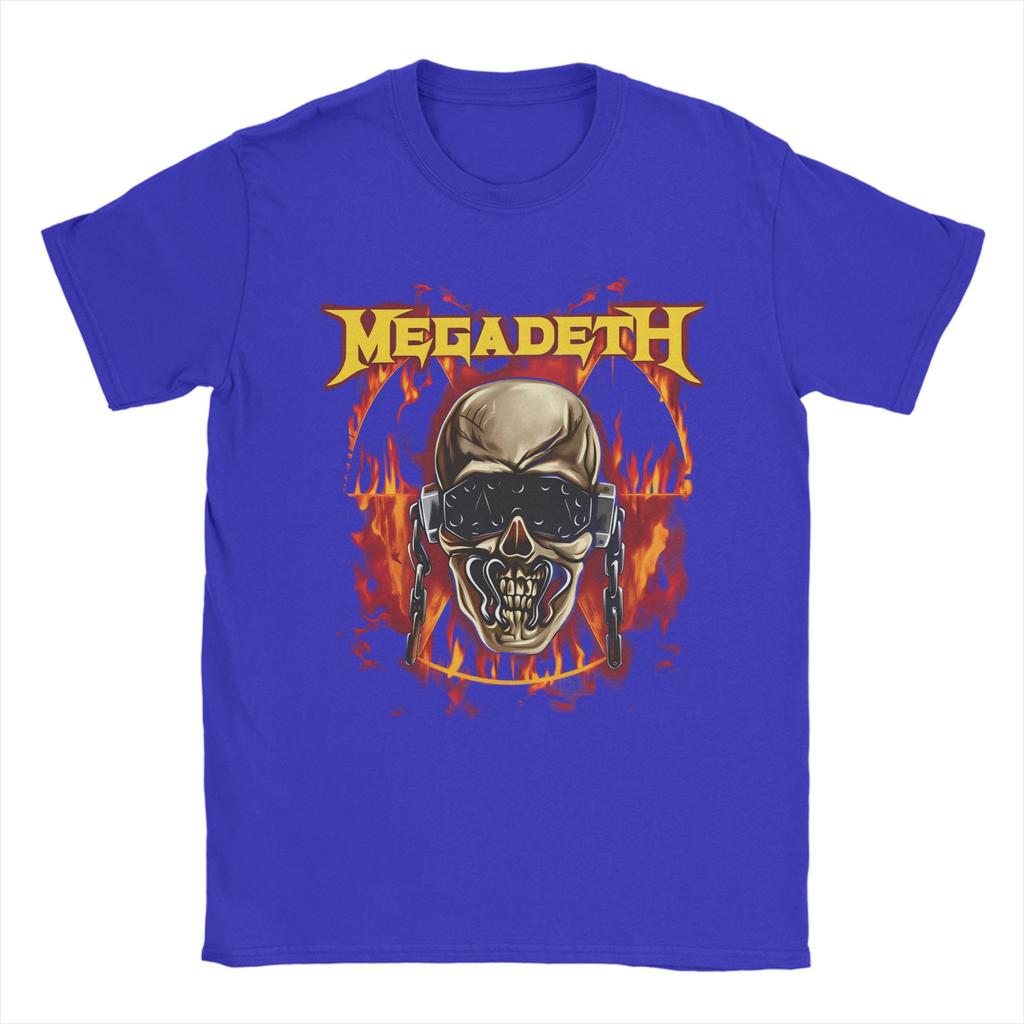 M-Megadethed Band  Men's T Shirt  Novelty Tees Short Sleeve Crewneck T-Shirt Pure Cotton Birthday Gift Tops