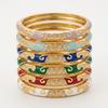 Traditional Flower Bangle Colorful Women's Hand Bracelet Vintage Cloisonne Bangle  Jewelry Gifts