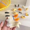 5Pcs Cute Rice Shaped Hairpin for Girl Kawaii Simulation Food Hair Clip Creative Side Bangs Clip Japanese Headwear Hair Accessory