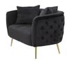 Sofa Bucarest Black Cm 127X74X71