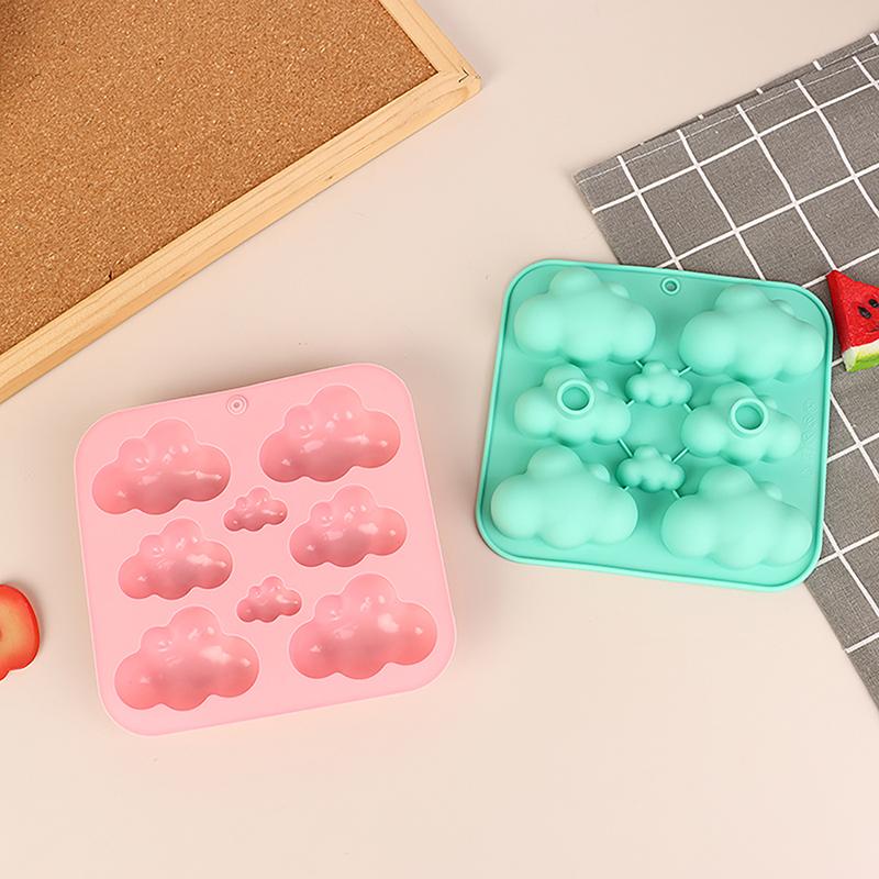 Силіконова форма для цукерок у формі хмари з 8 порожнинами, форма для випікання шоколадного пудингу, десертного торта, кухонний інструмент, свічка, миловаріння
