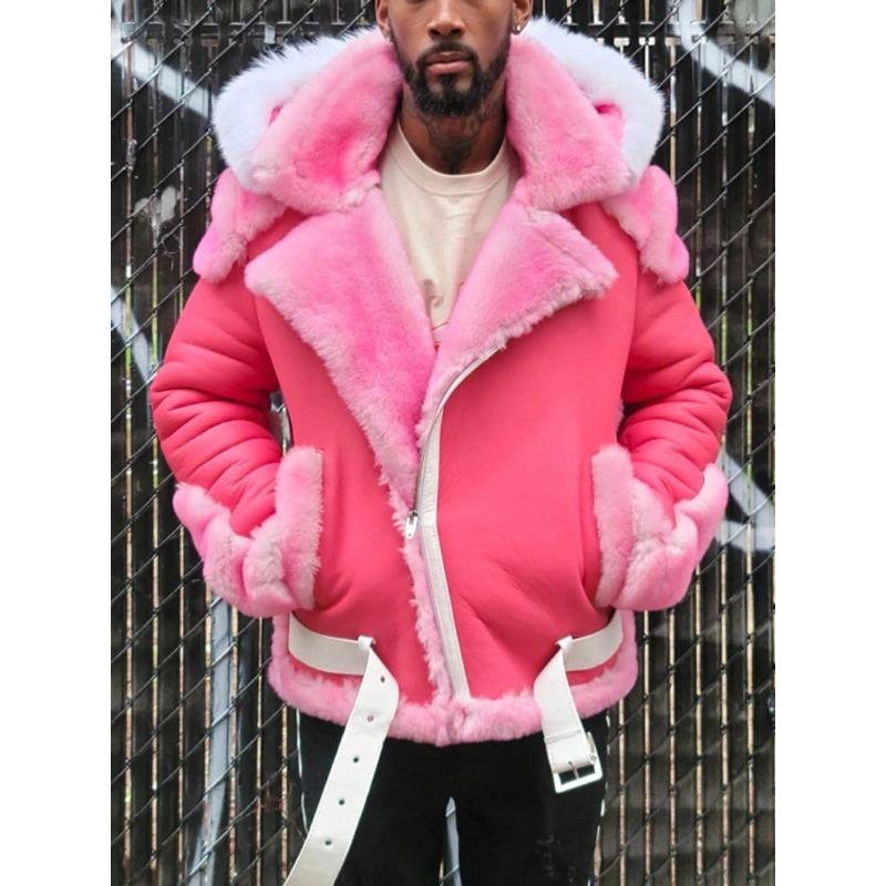 

Утолщенный мужской меховой комбинезон с капюшоном, мужская зимняя куртка 2XL