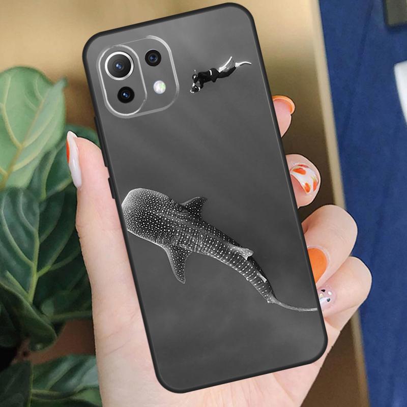 Whale Sharks Fish Case For Xiaomi 15 14 Ultra 13T 14T 15T Pro 17 Pro Max POCO X7 X5 X6 F5 F6 F7 F8 Pro Coque