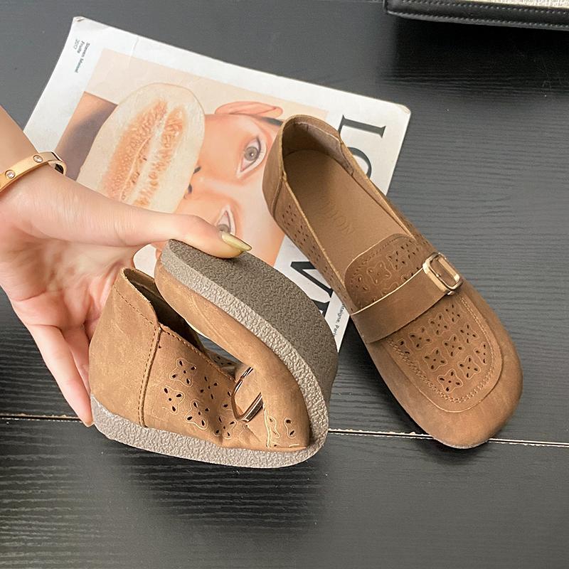 Fashion Spring Women Casual Shoes Women Flats Shoes Loafers Slip on Ladies Light Fur Moccasins Designer Shoes Zapatos Mujer