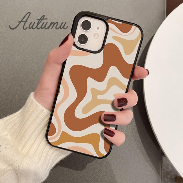 Liquid Swirl Abstract Neutral Blue Grey Phone Case for iPhone 11 12 13 14 Pro Max Mini XR XS SE 2020 6S 7 8 Plus Galaxy S21 S22