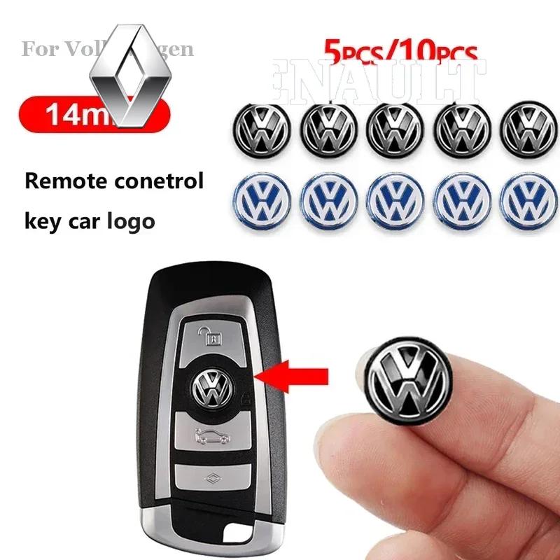 5/10Pcs 14mm Car Key Emblem Stickers Auto Control Key Logo Decals For Volkswagen VW Golf Tiguan Jetta Transporter Passat T5 Polo H444