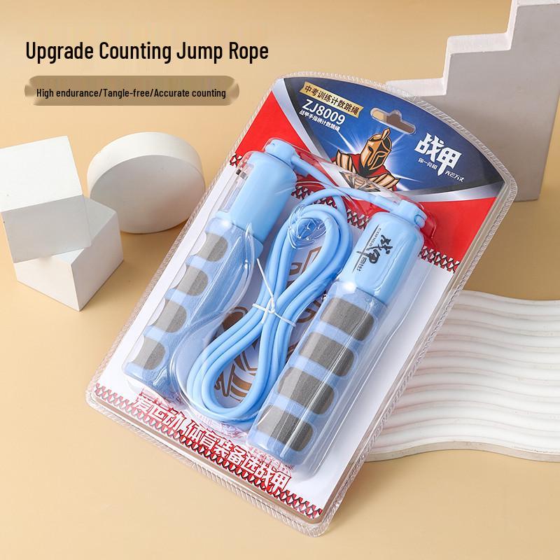 

Регулируемая скакалка для студентов и взрослых: Идеально для школьных тренировок, фитнеса, формирования тела и многого другого! синий
