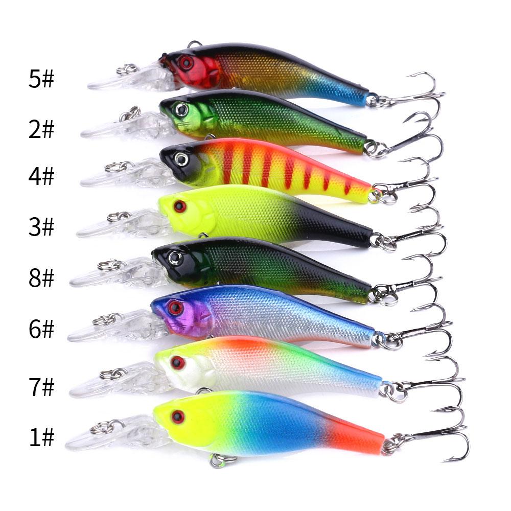 1PCS 6.3cm 4g Mini Minnow Fishing Lure Deepwater Environment-friendly Hard Bait 0.9-2.7m