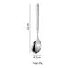 High-End 304 Stainless Steel Stone Texture Flat-Bottom Soup Spoon