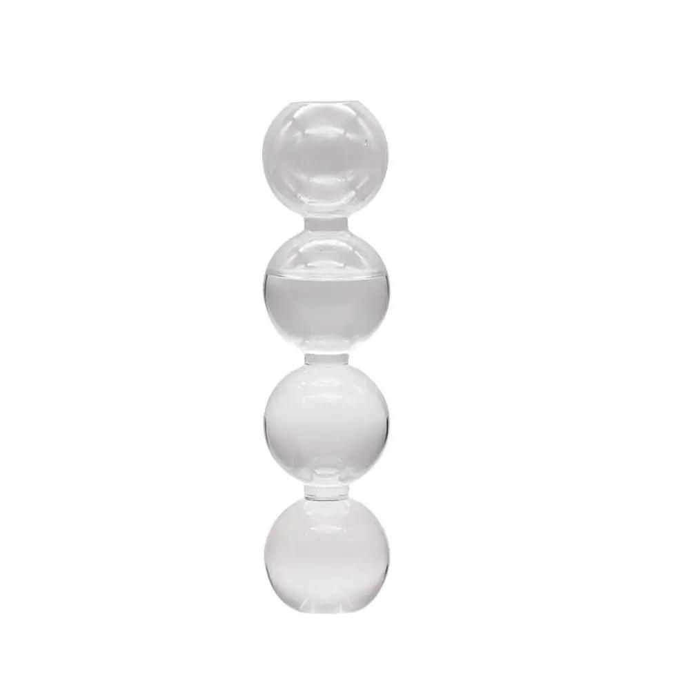 Romantic Glass Vase Modern Creative Hydroponic Flower Pot Funny Simple Spherical Flower Vase Dining Room