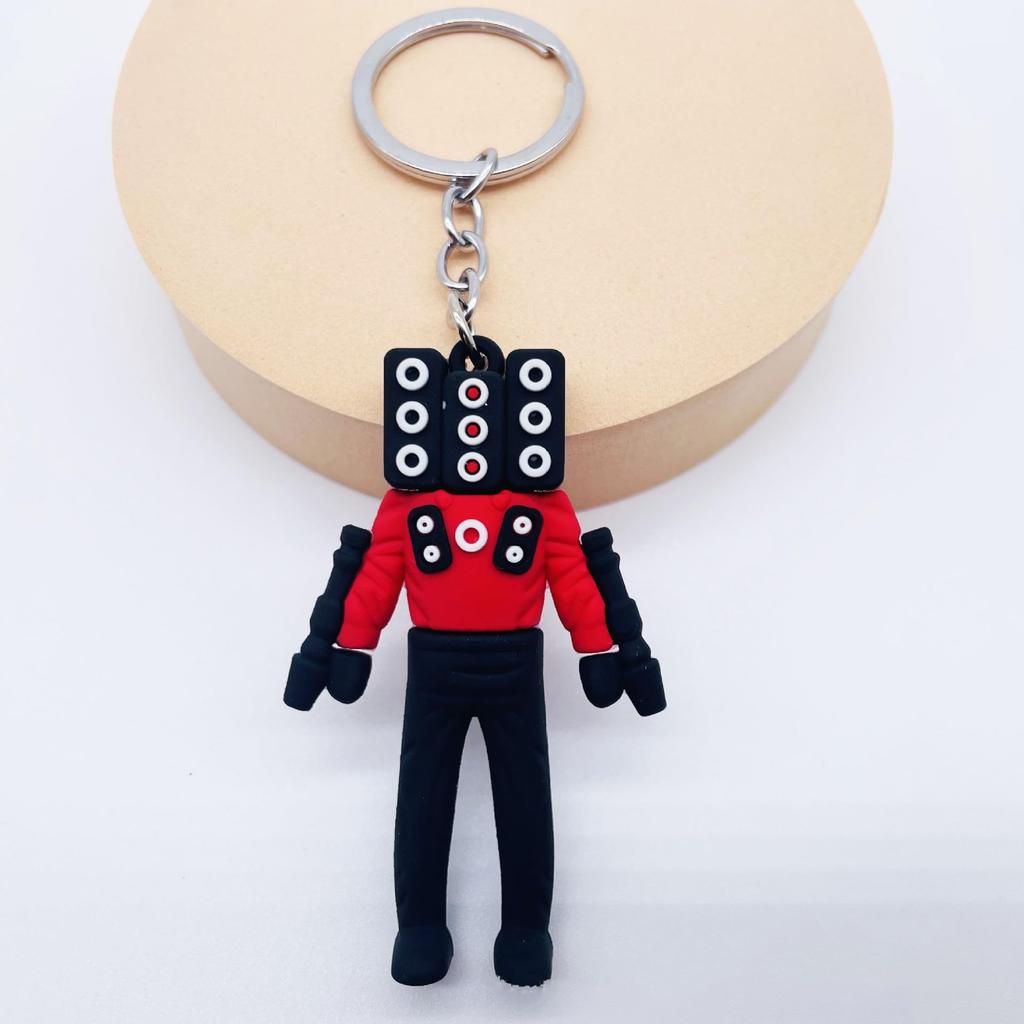 Skibidi Toilet Serie Horror Spiel Toiletten Schlüsselanhänger, Lautsprecher Mann Boss Schlüsselanhänger, Cartoon Jungen Mädchen Lustig Dekorativ Heißes Spiel Rolle Toiletten Mann Kreativ