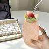 Durable Cocktail Glass Pineapple Shape Glass, 480ml Embossed Tumbler for Juice Hot Restaurant Specialty Beverages, Creative Bar Glassware Whiskey,
