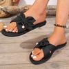 Fashion Women Slippers Breathable Linen Slides Women Lightweight Slip-On Shoes Women Indoor Outdoor Slippers Vintage Round Toe Sandals