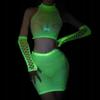 Glow In The Dark Mesh Bodystocking Lingerie Set Sexy