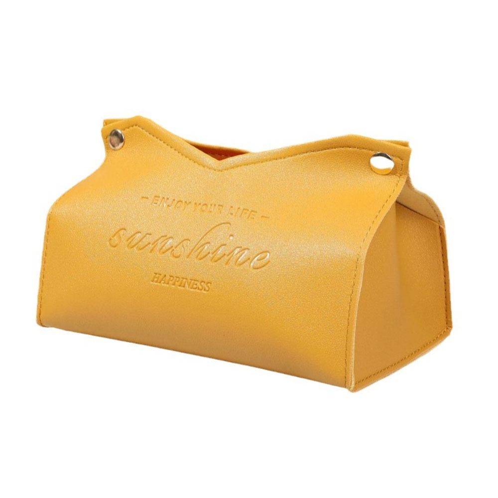 Solid Color Napkin Holder Multi-purpose Tissue Paper Storage Bag Dustproof Tissue Box  Desktop
