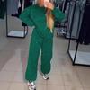 Autumn/Winter 2024 Women's Round Neck Rhinestone Hoodie & Sweatpants Set