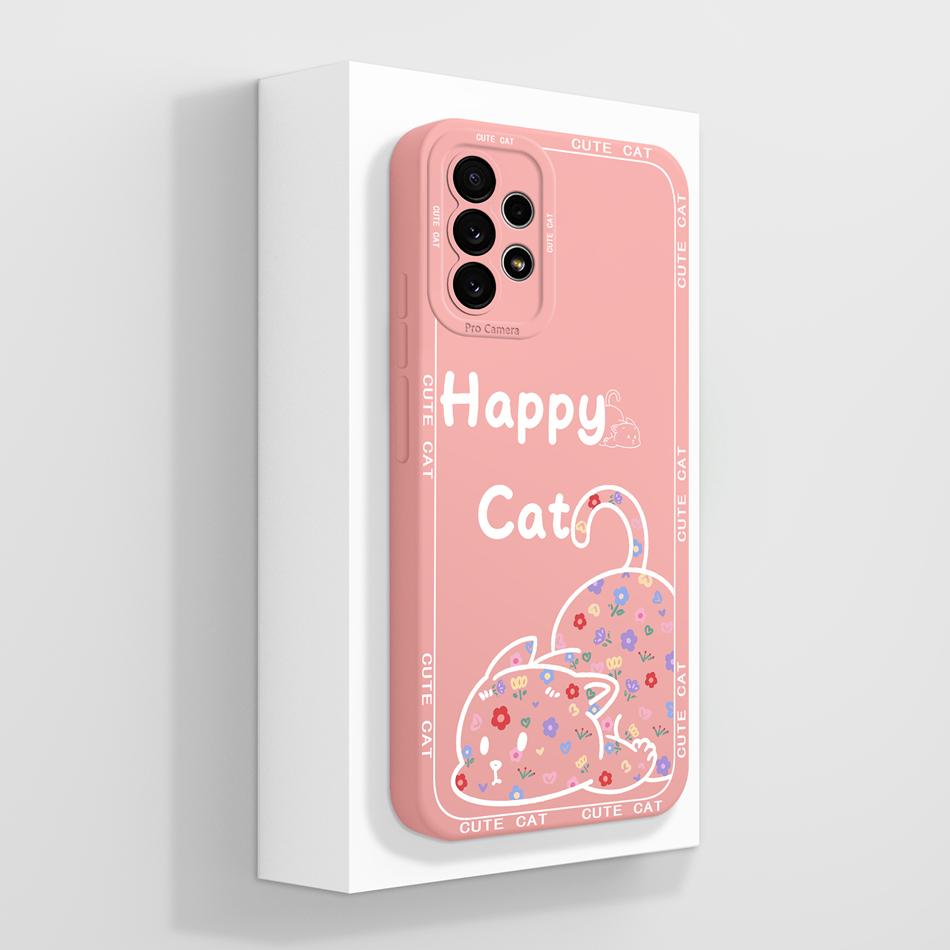 Cute Panda Case For Samsung Galaxy A72 Fundas Camera Protection Back Cover For Samsung A 72 4G 5G Soft Liquid Silicone Bumper