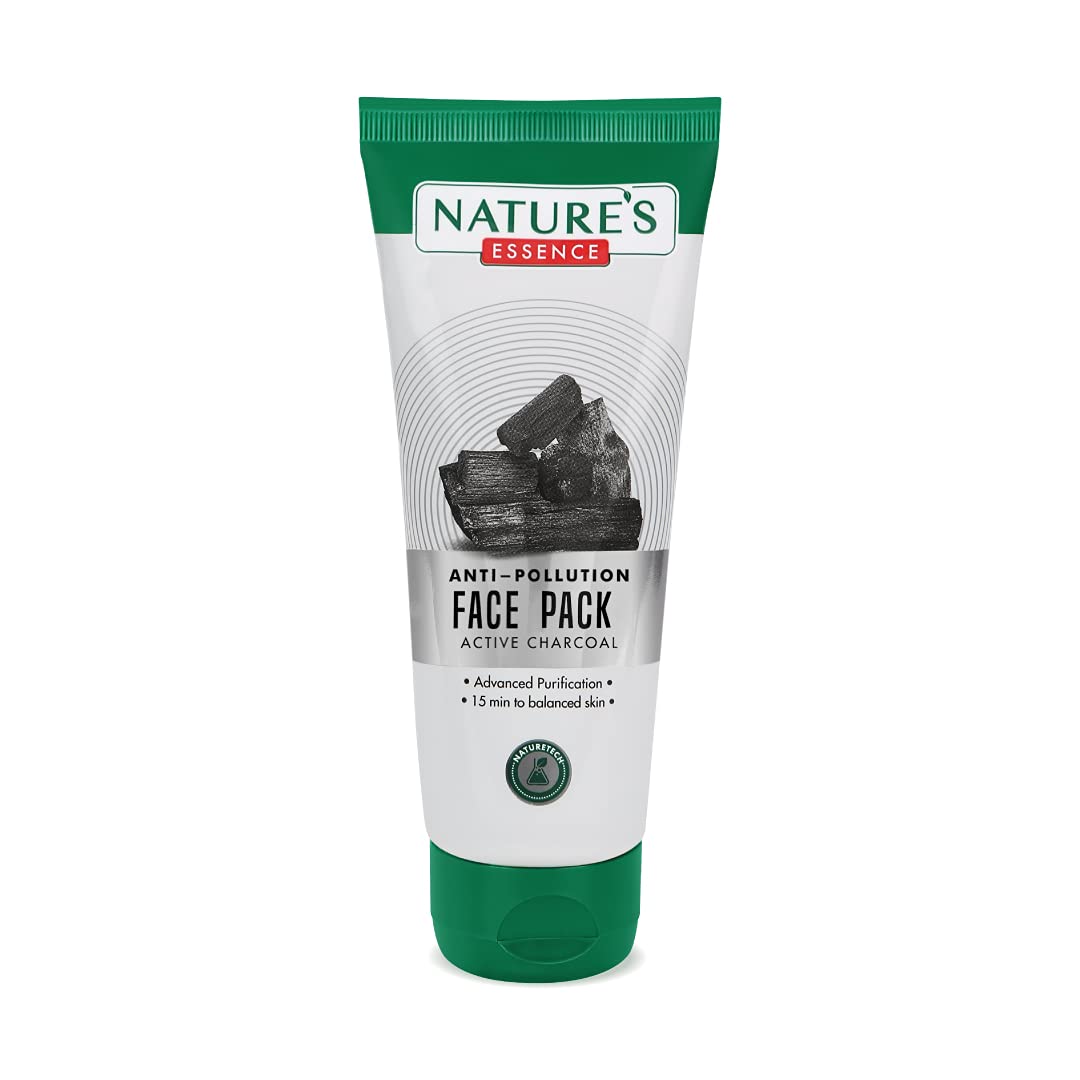 NATURES ESSENCE Active Charcoal Anti Pollution Face Pack , White, 50 G