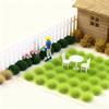 Static Grass Tuft 1:12 Scale Mini Bushy Lowland Shrubs Model Kit Miniature Artificial Grass for DIY Train Landscape Railroad Scenery Gaming