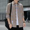 Unisex Retro Plaid Color Block Loose Casual Shirt - Spring/Autumn