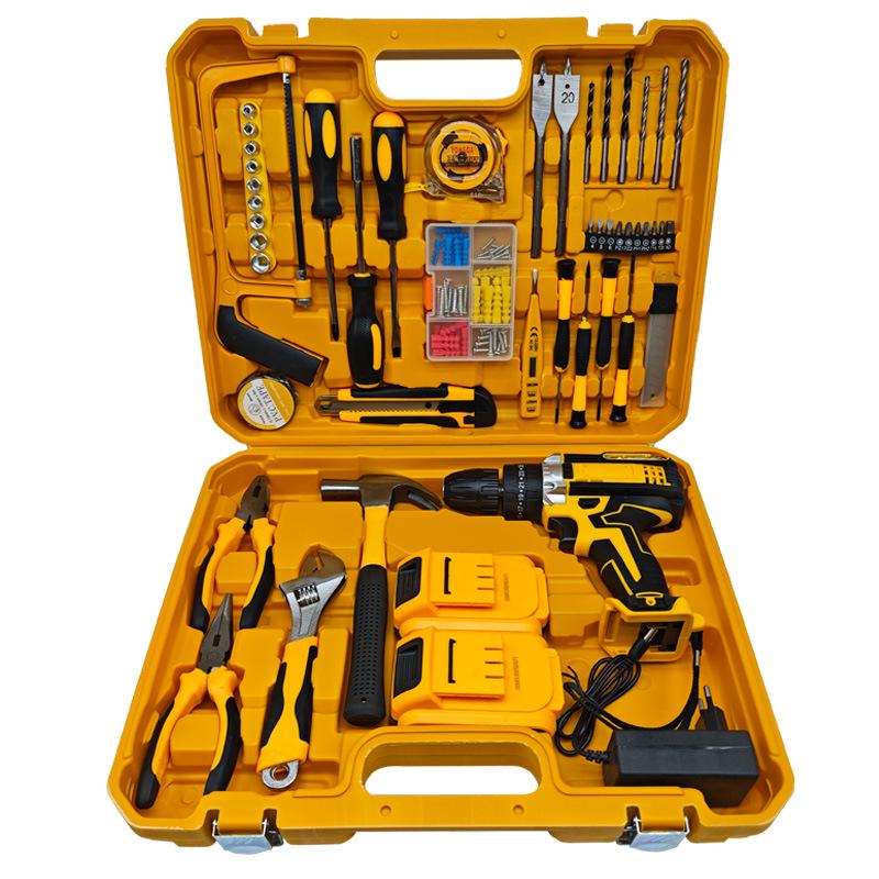 High-Power Cordless Lithium Drill & Multifunctional Electric Screwdriver Set