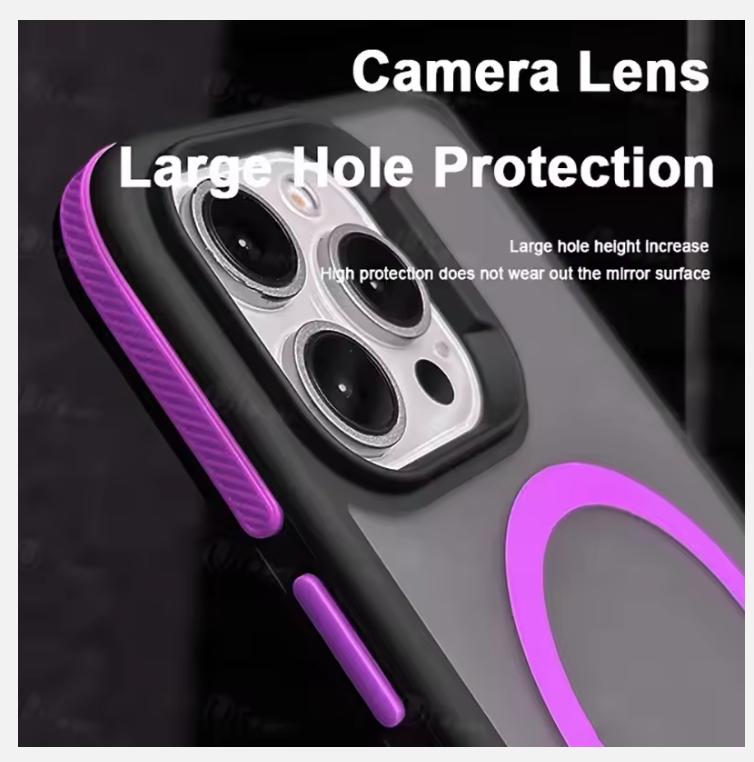 New Bicolor Matte Frosted Magnetic Phone Case For iPhone 16 15 14 Plus 13 12 11 Pro Max Translucent Shockproof Bumper Hard Cover