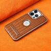 Crocodile Texture Magnetic Charging Case With Kickstand IPhone 12 13 14 15 Pro Max Plus Full Coverage Business Style
