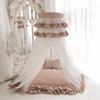 Cute Soft Mesh Pet Tent Washable Dog Mosquito Net Princess Style Teddy House for Small Breeds All-Season Cozy Shelter for Puppie
