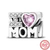 New 925 copper Original Pink Series Boy Love Girl Mom Unicorn Butterfly Infinite Heart Beads Fit Pantaro Charms Bracelet Zircon