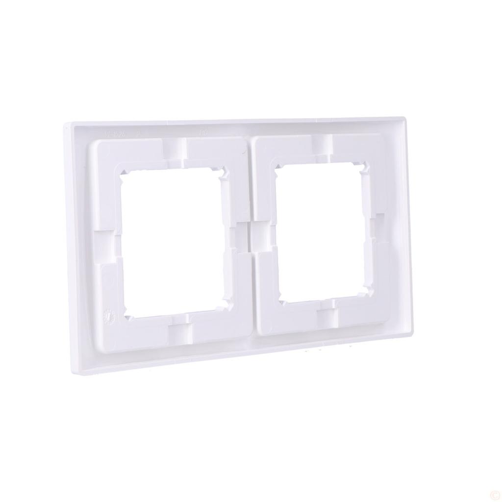 2-gang frame for IP44 splash-proof version with complete seal, white
