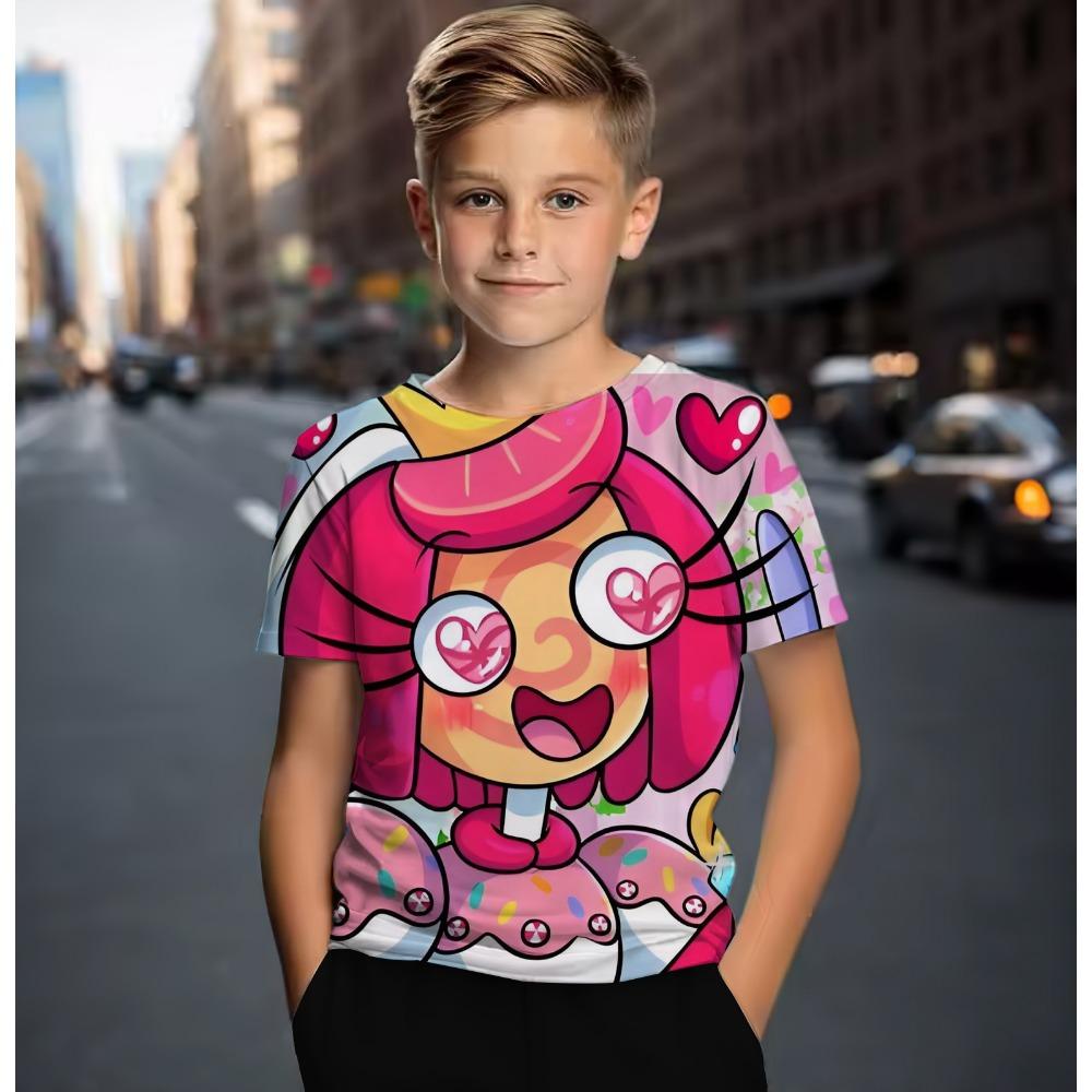 Magical Digital Circus Children's Wear Boys and Girls 3D Printed Casual T-shirt Short Sleeve Top