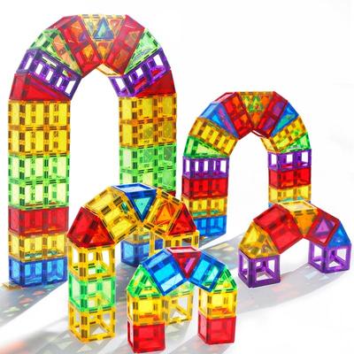 MAGBLOCK 46 Piece Magnetic Block Magnetic Block Educational Toy Magnetic Toy Popular Toy Girls Boys Birthday Kindergarten Christmas Gift Japanese