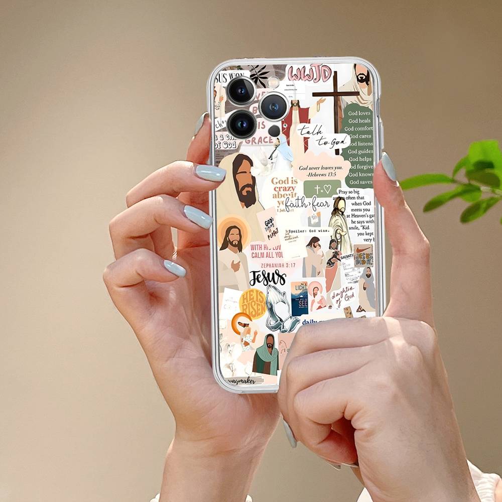 Verse Of The Christian Bible Jesus Phone Case For IPhone 17 16 15 Plus 14 13 Mini 12 11 Pro Max Soft Shell Cover