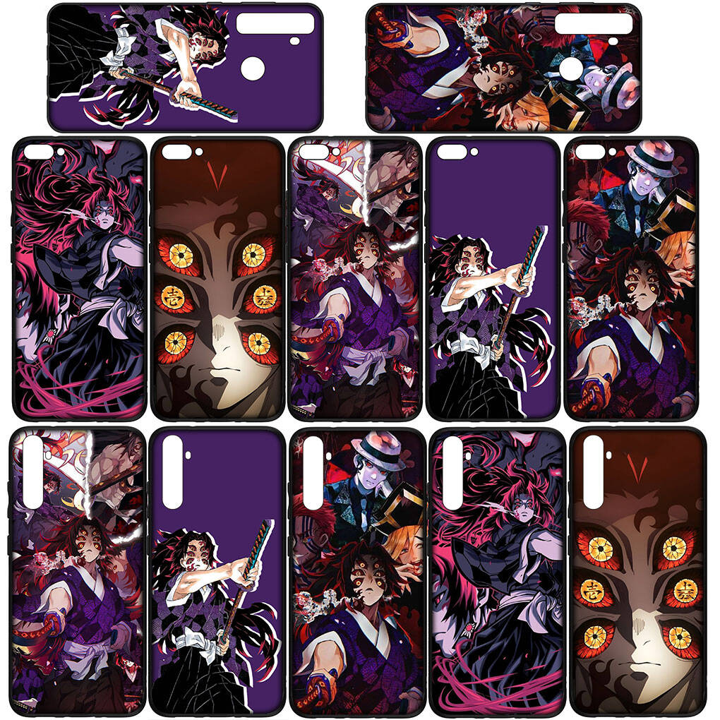 Cover for iPhone 17 16 15 Xiaomi Poco Redmi Note 14 13 12 11 Pro 16e Samsung Galaxy S25 S24 S23 OPPO Huawei Cartoon Demon Slayer Kokushibo Phone Case