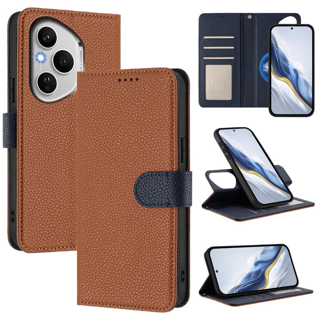 For Honor 400 Pro 5G (Global) Leather Case Detachable Wallet Magnetic Phone Cover with Hand Strap