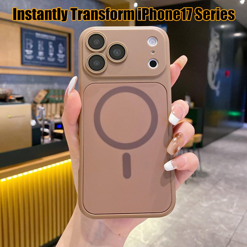 Instant Change To 17 Pro Max Magnetic 2in1 Case For For Iphone 17 Air 16 15 14 13 12 Pro Max 11 for Charging TPU Matte Cover