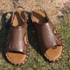 Fashion Open-toe Summer Men's Sandals Outdoor Male Leather Sandals Classic Roman Shoes Soft Dual-Purpose Slippers Beach Rubber Sandals