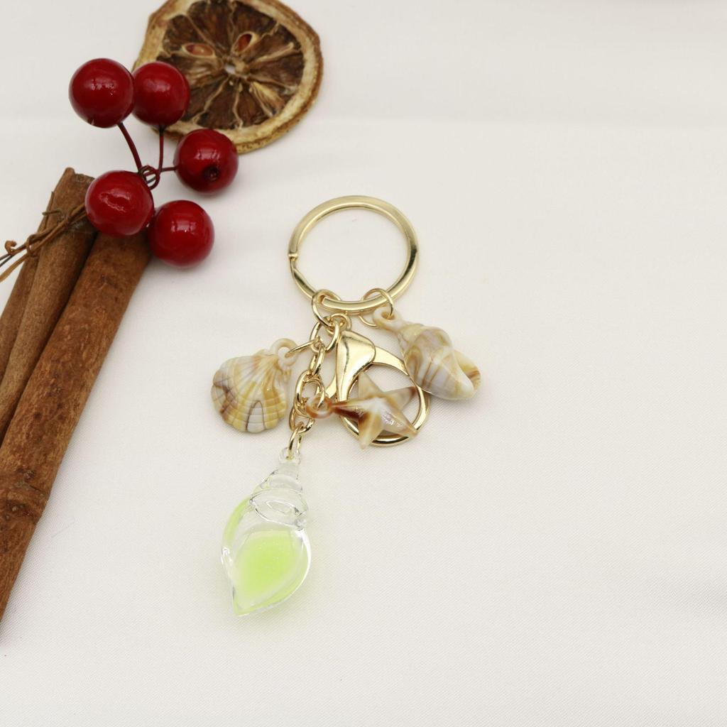 Seaside Shell & Starfish Keychain Pendant