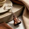 Keychain Pendant Traditional Pattern Retro Bell Design Crisp Ringing Sound Key Holder with Metal Key Ring Backpacks Suitcases Accessory