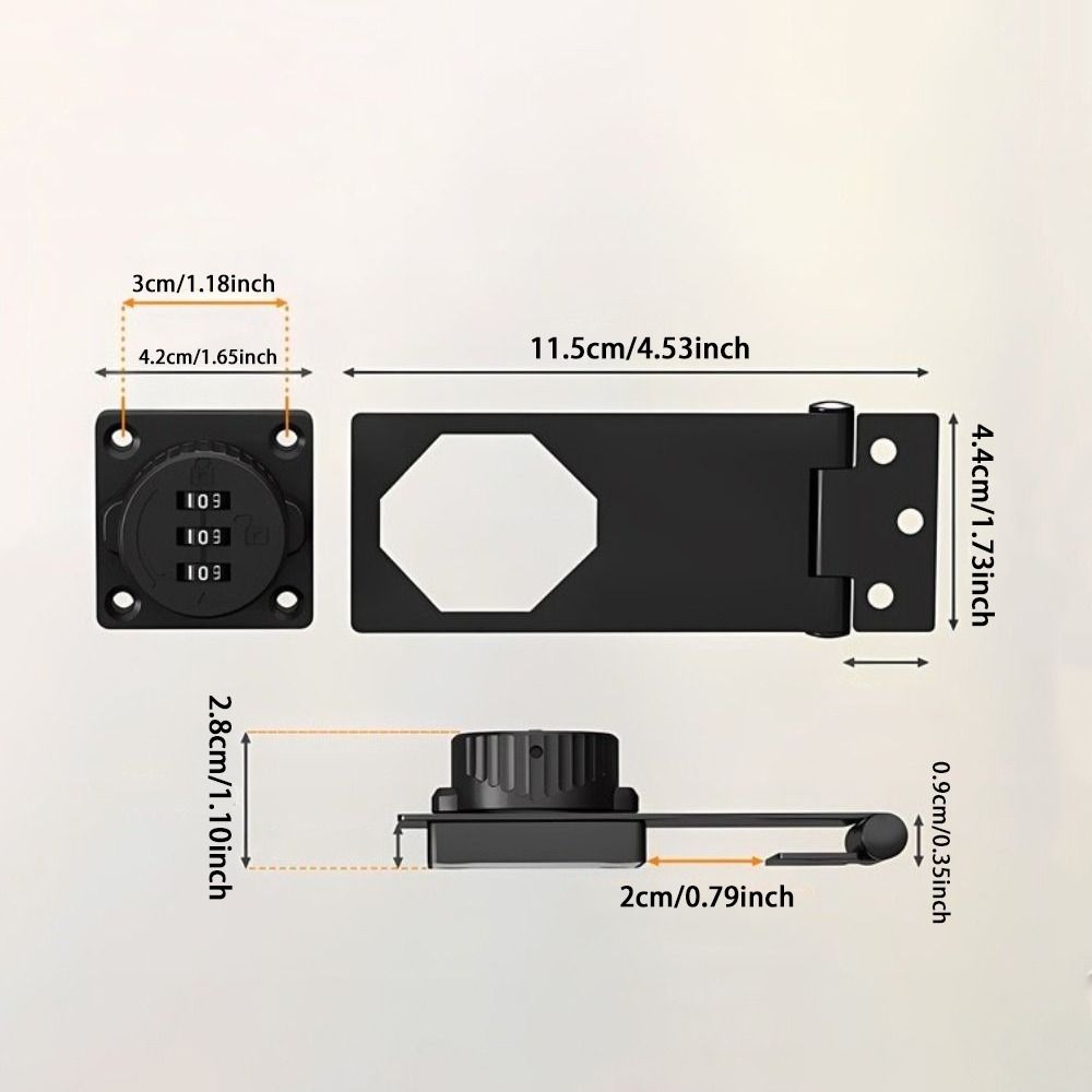 Double-Opening Cabinet Password Locks 3 Digit Drawer Lock Cabinet Door Combination Lock  Locker