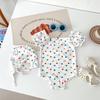 Ensemble de maillot de bain pour bébé de style coréen: Grenouillère pour Bébé Fille & Bonnet de Bain pour Vêtements de Plage d'Été