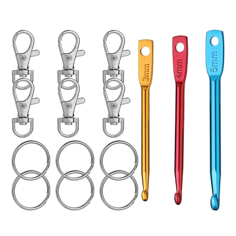 Ergonomic Crochet Hook Set with Crochet Yarns Knitting Needle, Crochet Bag, Stitching Marker, Embroidery Scissor