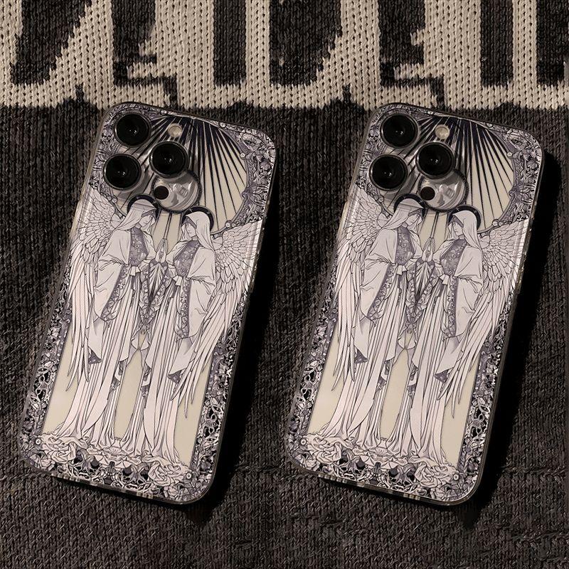 Middle Ages Retro Cupid Angel Phone Case For IPhone 16 15 14 13 12 11 Mini Pro Max X XR XSMax 7 8 Plus SE2020 Cover Case Funda