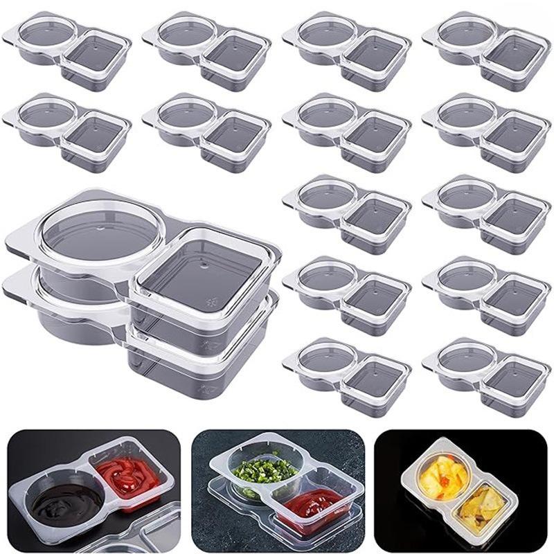 2.03oz/2.37oz Disposable Sauce Box Seasoning Box Salad Dressing Dipping Sauce Oil Vinegar Chili Sauce Box