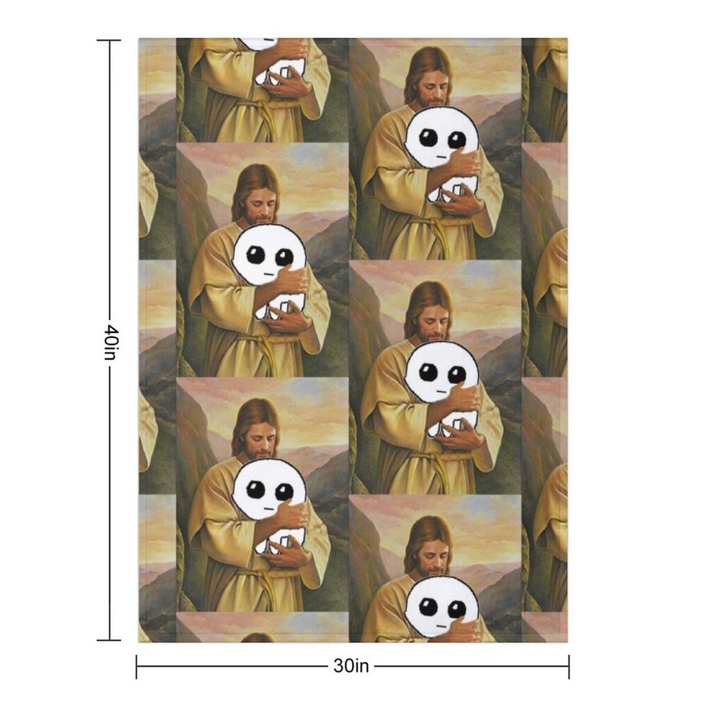 jesus holding autism creature tbh creature Throw Blanket decorative Plaid on the sofa Summer Beddings Blankets For Bed Blankets