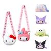 Cute Cartoon Silicone Kids Shoulder Bag Plush Toy Coin Purse Messenger Gift For Children
