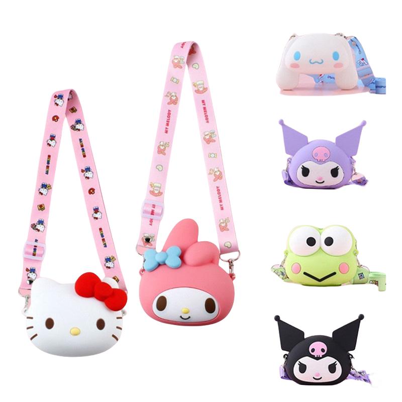 Cute Cartoon Silicone Kids Shoulder Bag Plush Toy Coin Purse Messenger Gift For Children