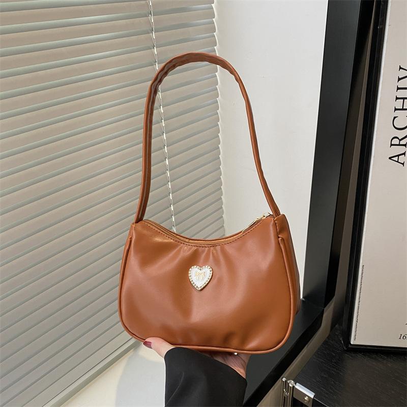 

Летняя красивая популярная большая вместительная однотонная сумка-полумесяц повседневная подмышечная на плечо кроссбоди женская коричневый